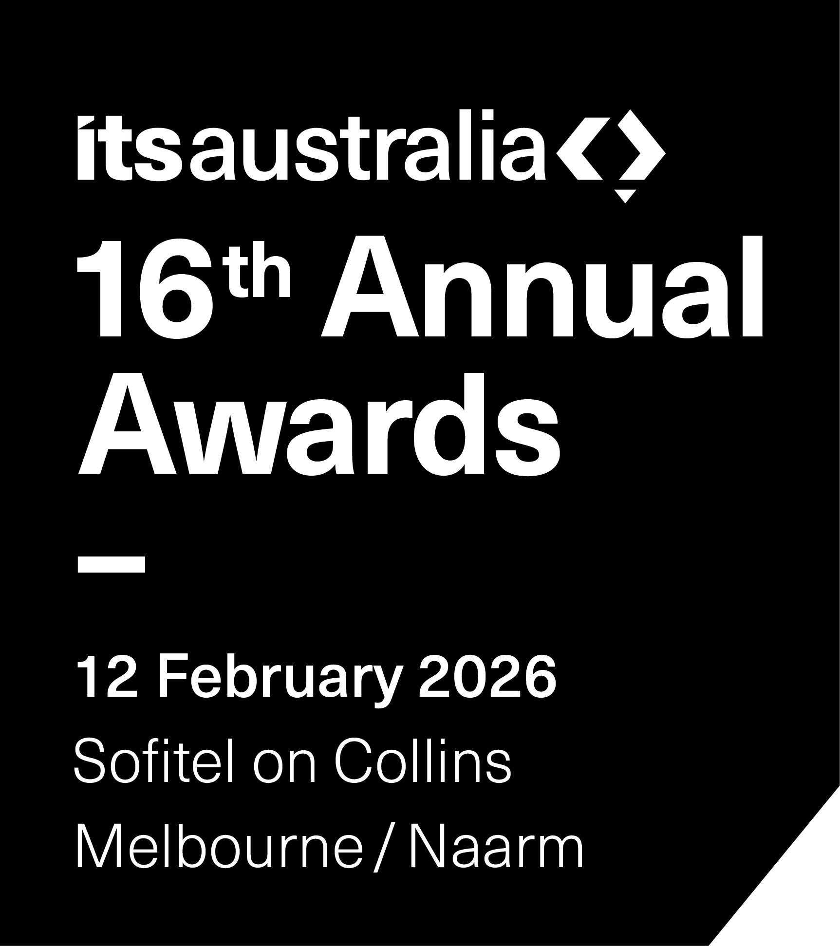 ITSA 16th Awards RGB B Negative Black Box White Logo
